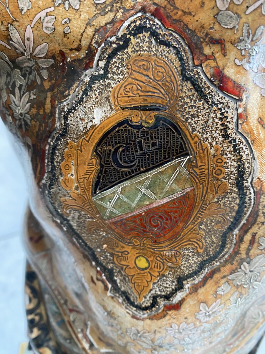 Paire de Maures vénitiens laqués et dorés-photo-8