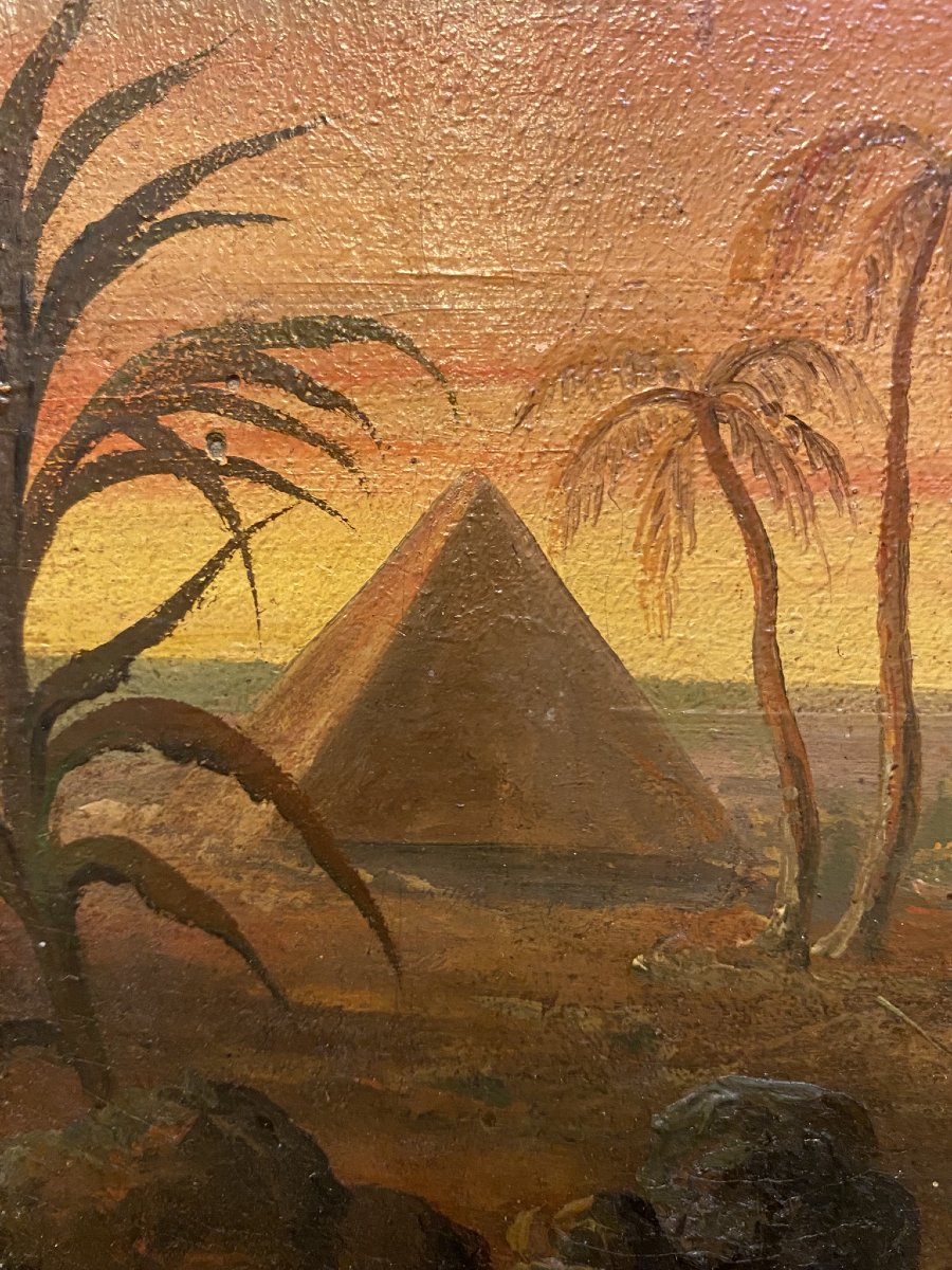 TABLEAU DE PAYSAGE ORIENTALISTE -photo-7