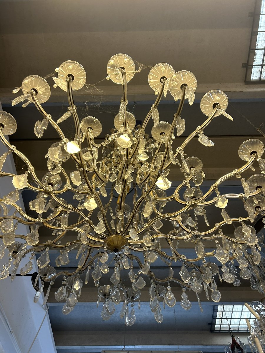 LUSTRE EN FER ET CRISTAL -photo-2