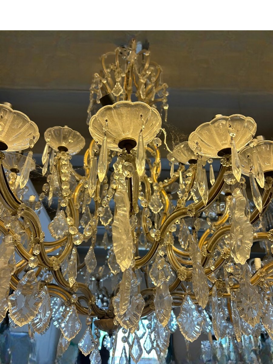 LUSTRE EN FER ET CRISTAL -photo-4