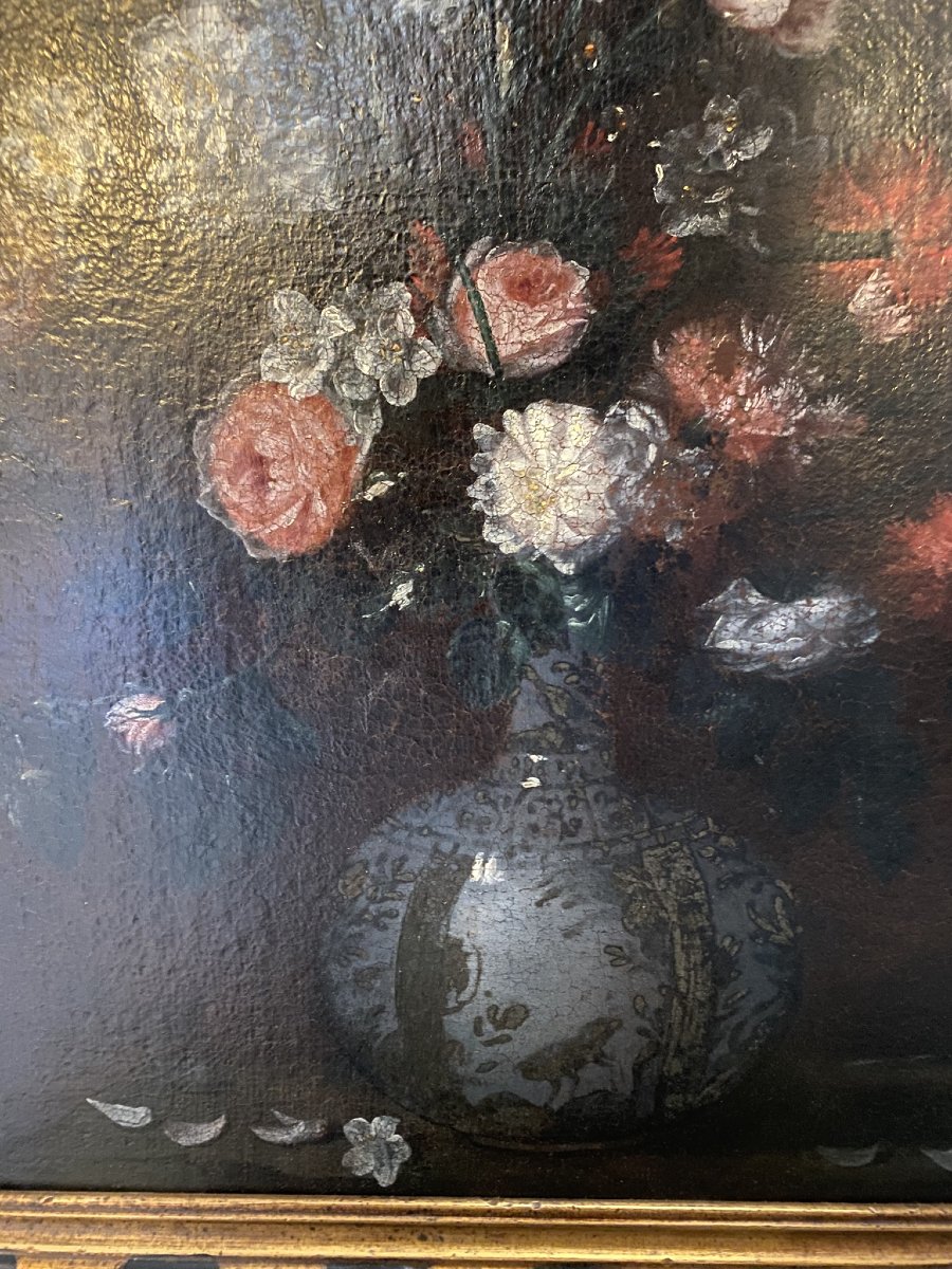 Still Life Painting With A Vase Of Flowers-photo-3