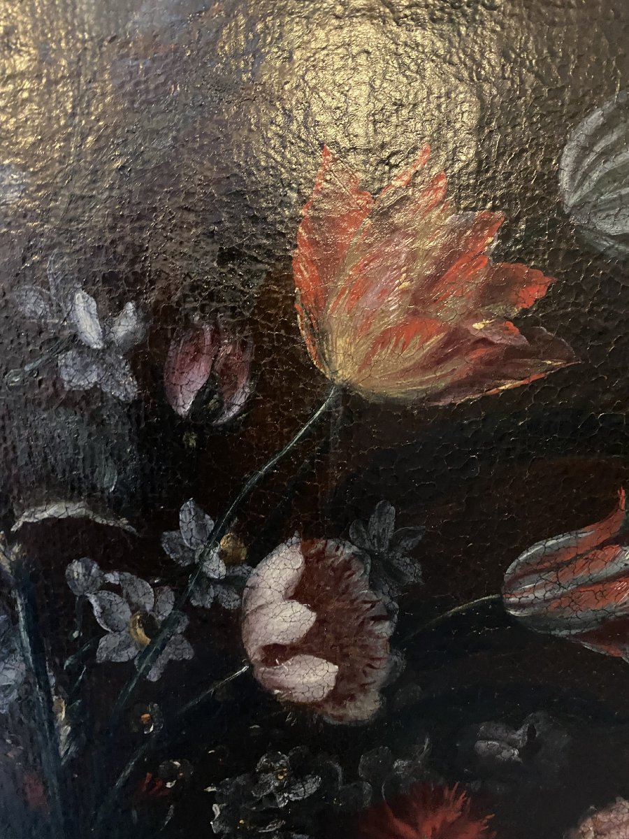 Still Life Painting With A Vase Of Flowers-photo-3