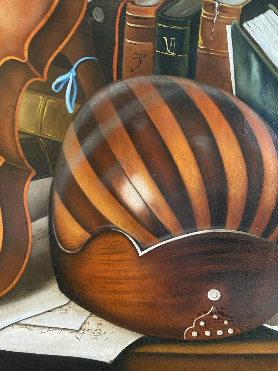 PEINTURE À L'HUILE SUR TOILE XXe SIÈCLE-photo-4