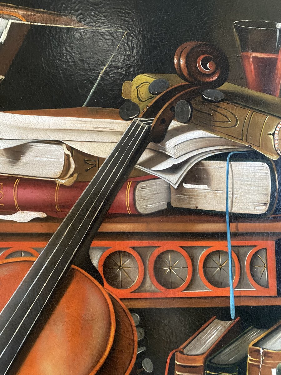 PEINTURE À L'HUILE SUR TOILE XXe SIÈCLE-photo-8
