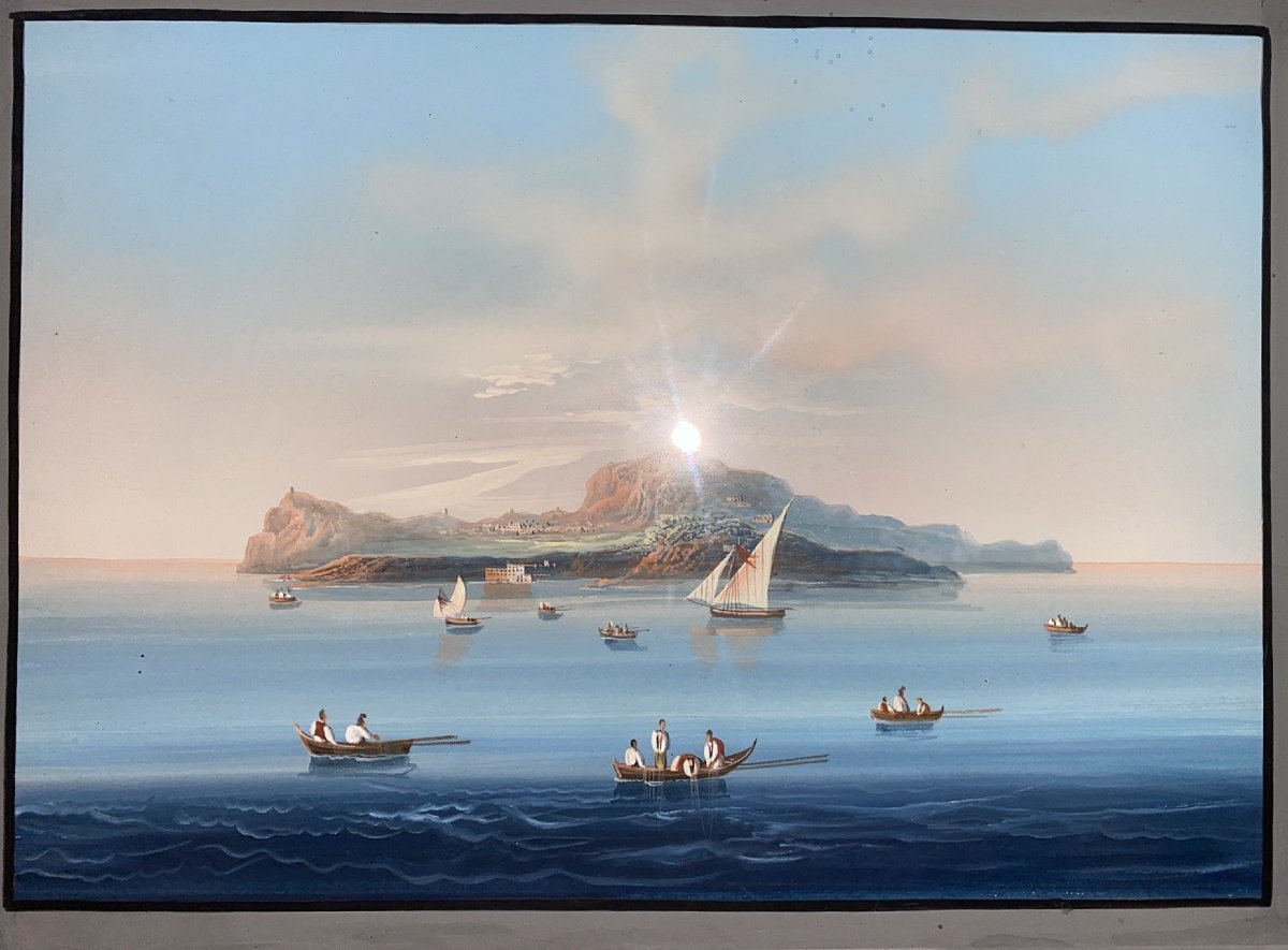 VUE DE CAPRI À LA GOUACHE-photo-4