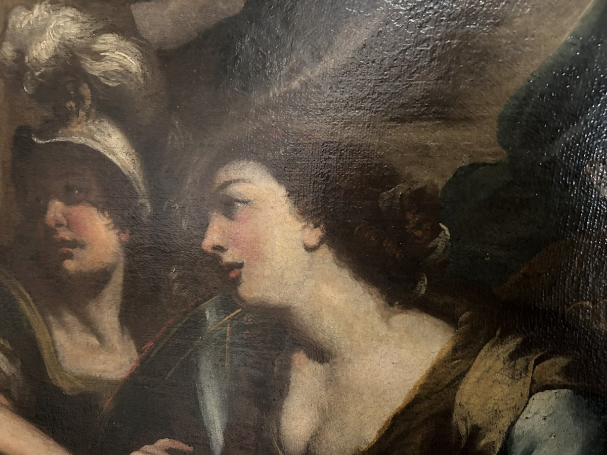 PEINTURE À L'HUILE SUR TOILE D'ALEXANDRE LE GRAND-photo-4