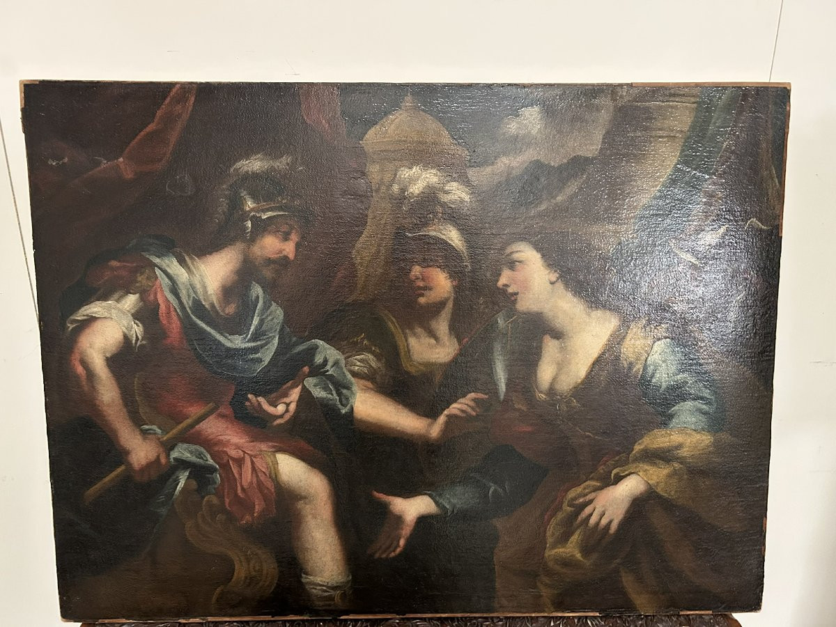 PEINTURE À L'HUILE SUR TOILE D'ALEXANDRE LE GRAND-photo-1