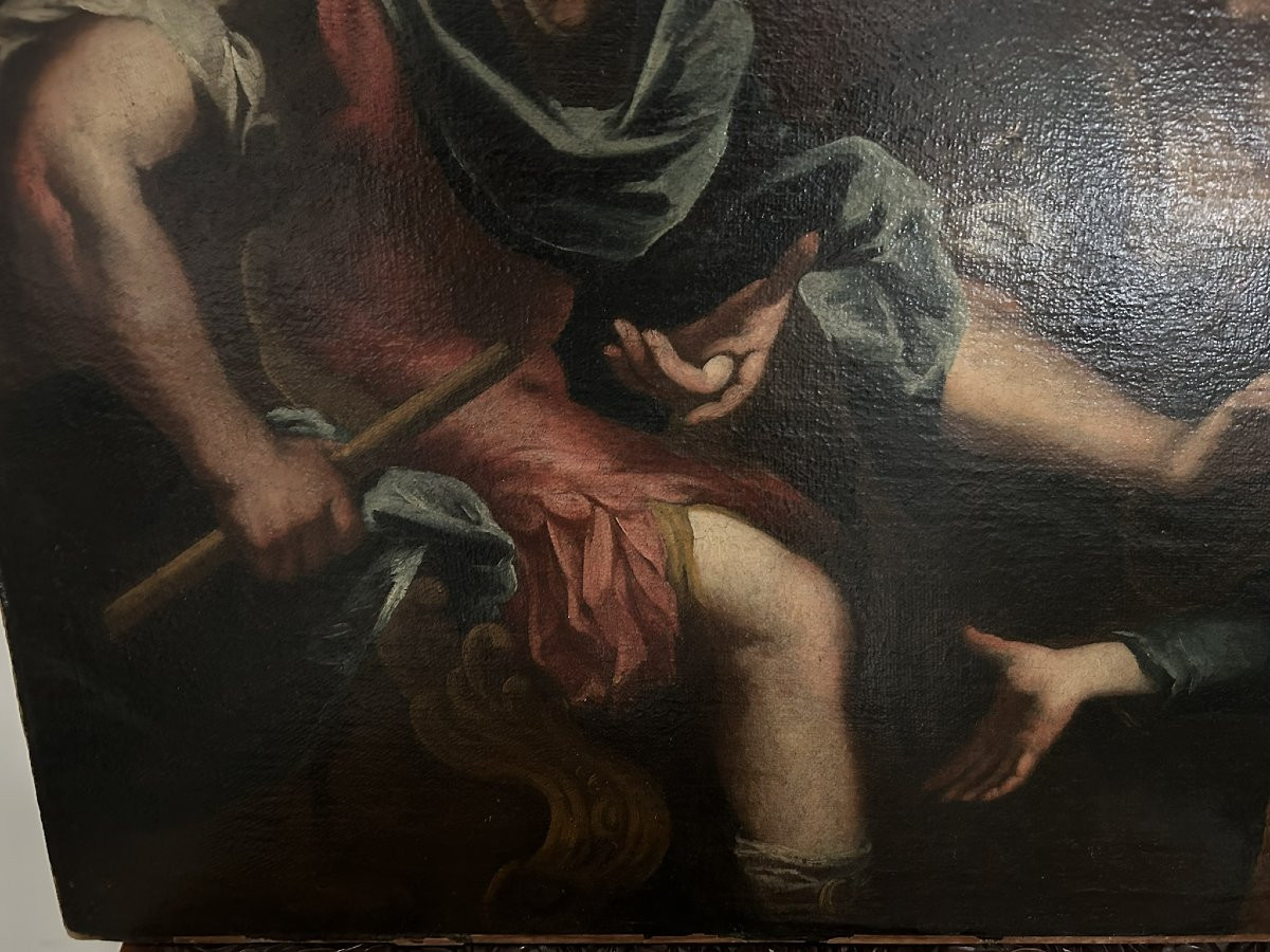 PEINTURE À L'HUILE SUR TOILE D'ALEXANDRE LE GRAND-photo-2