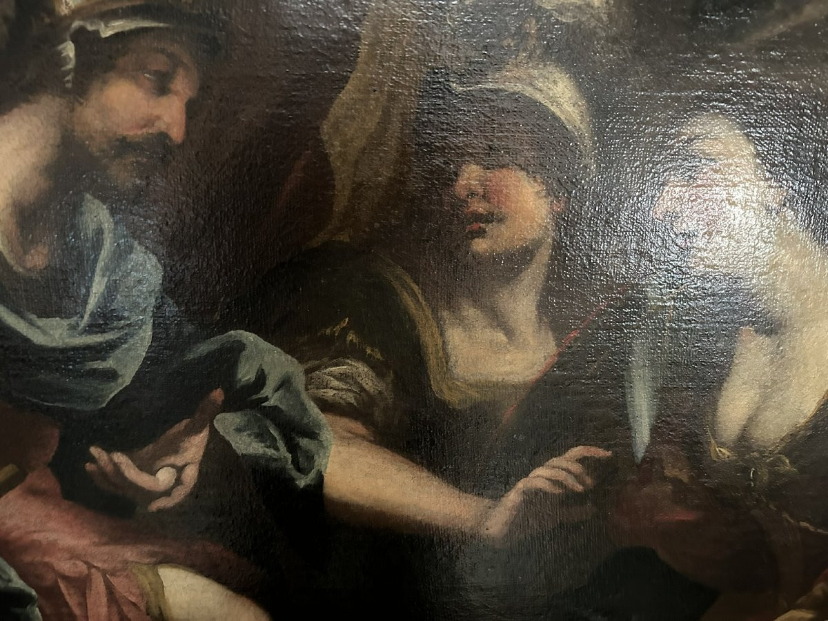 PEINTURE À L'HUILE SUR TOILE D'ALEXANDRE LE GRAND-photo-3