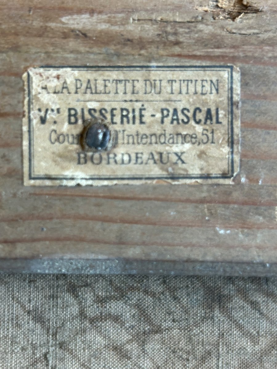 TABLEAU ORIENTALISTE D'ODALISQUE AU PERROQUET-photo-3