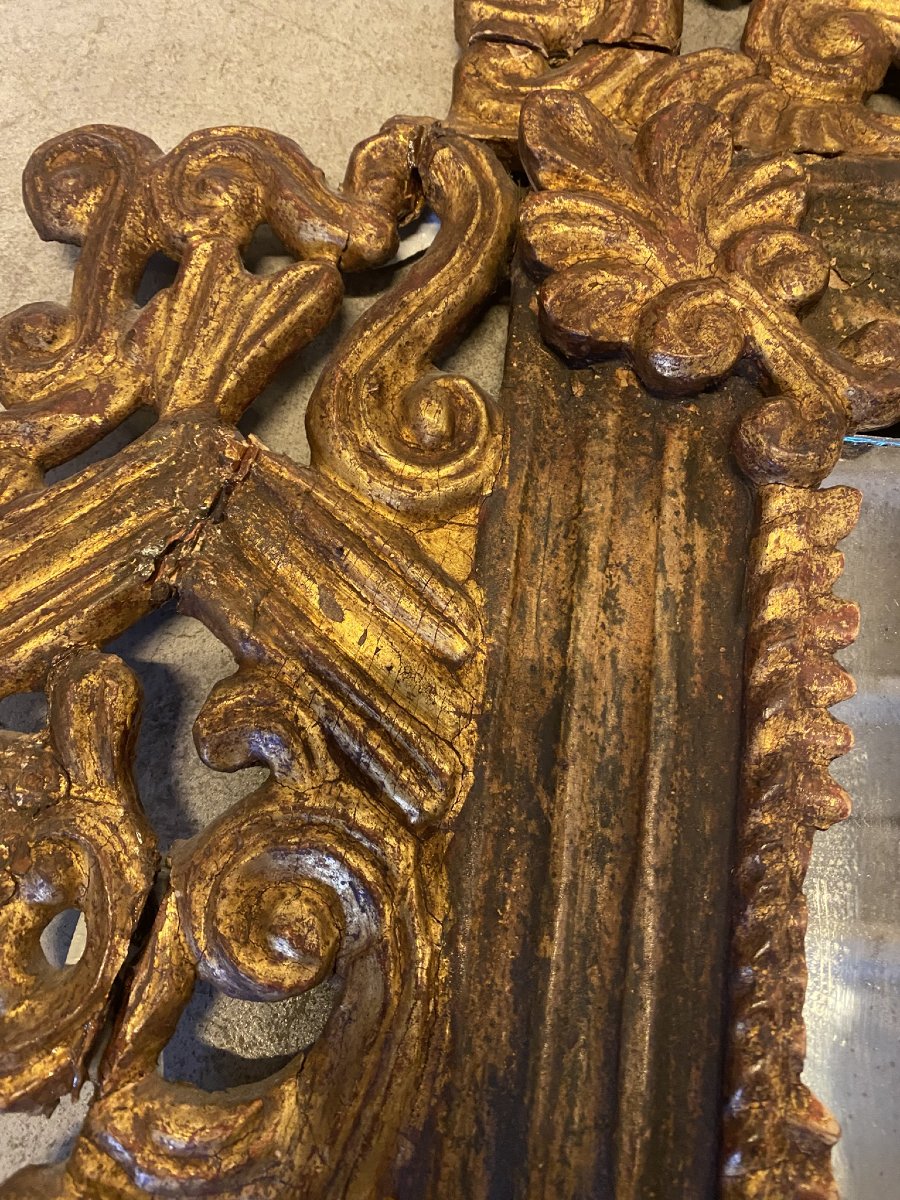 Pair Of Gilded Wood Mirrors-photo-2