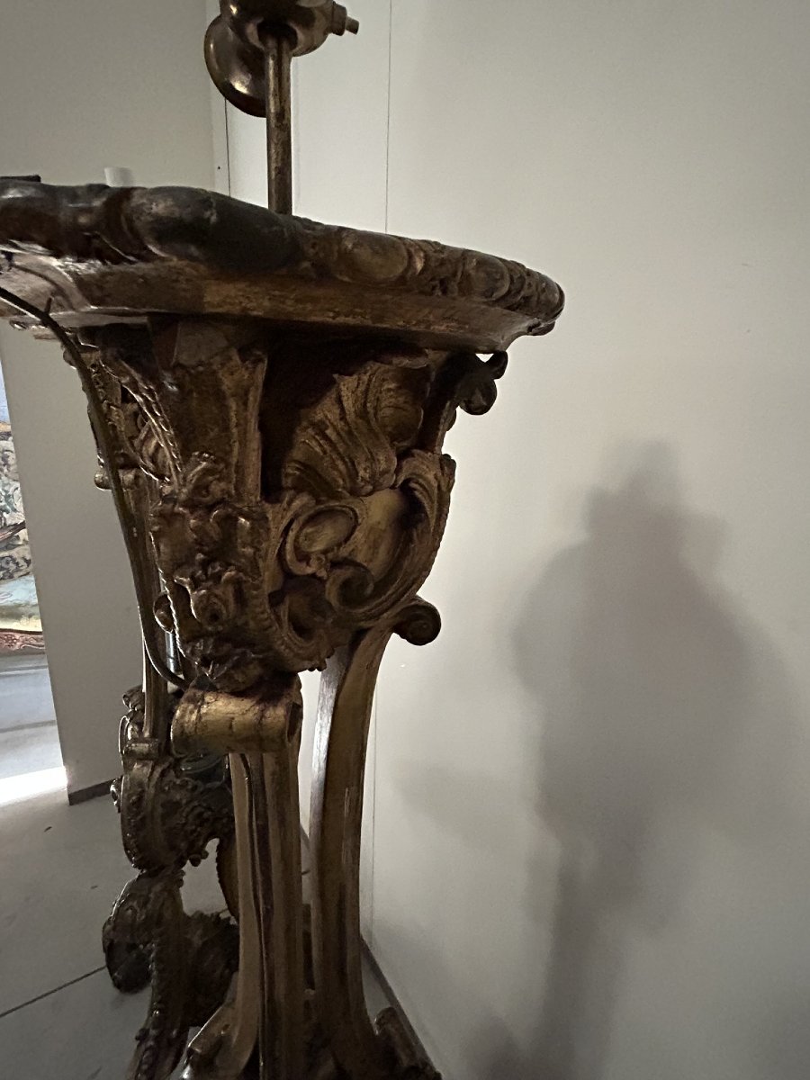 PAIRE DE PORTE-GIRANDOLES STYLE LOUIS XV-photo-2