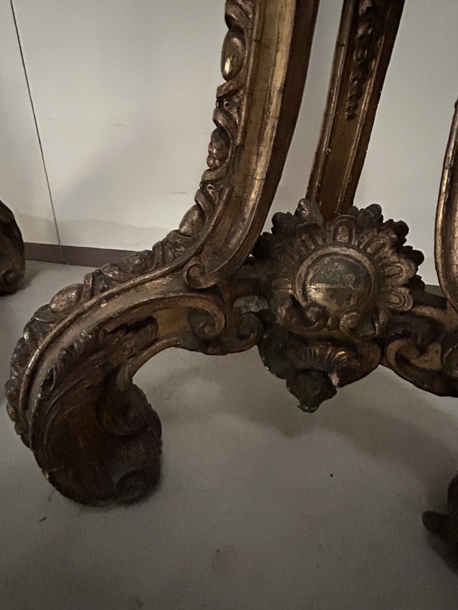 PAIRE DE PORTE-GIRANDOLES STYLE LOUIS XV-photo-2