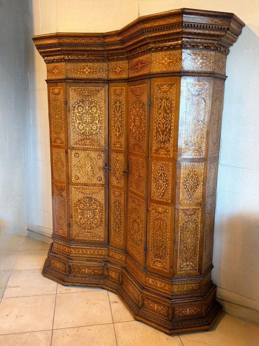 ARMOIRE AVEC MARQUETTERIE  SEC XIX-photo-8