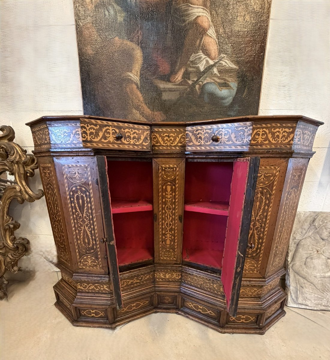 PAIRE DE MEUBLES BAS AVEC INCRUSTATIONS  SEC XIX-photo-3