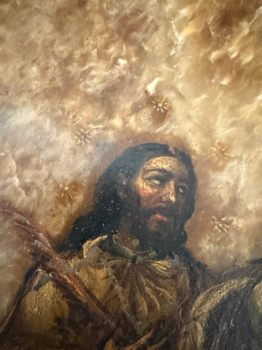PAIRE DE PEINTURES SUR PIERRE-photo-3