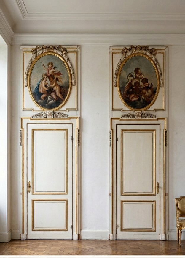 Pair Of Lacquered Doors, 19th Century