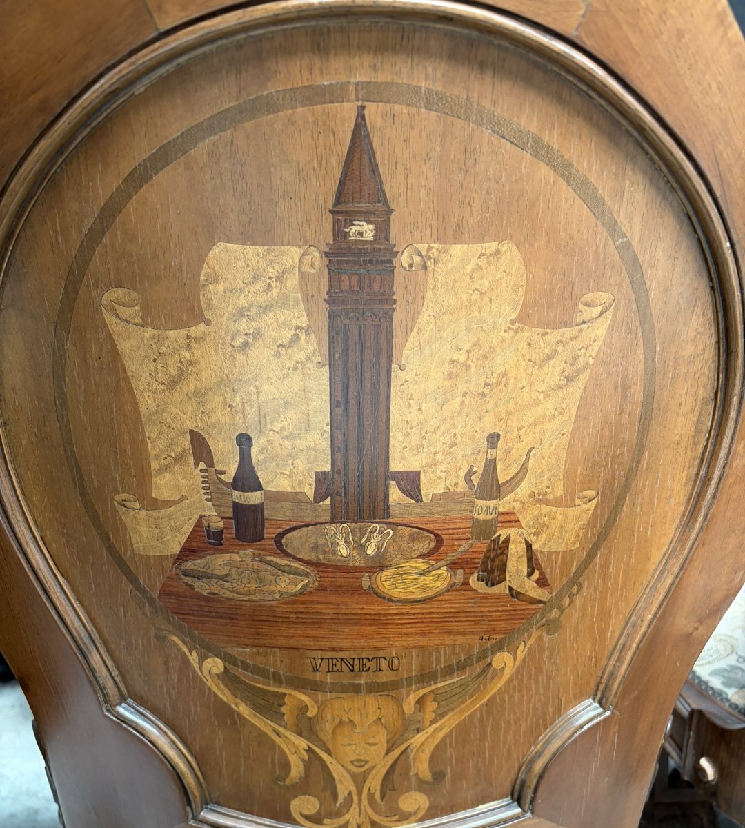 Twelve Inlaid Chairs Depicting Italian Regions-photo-4