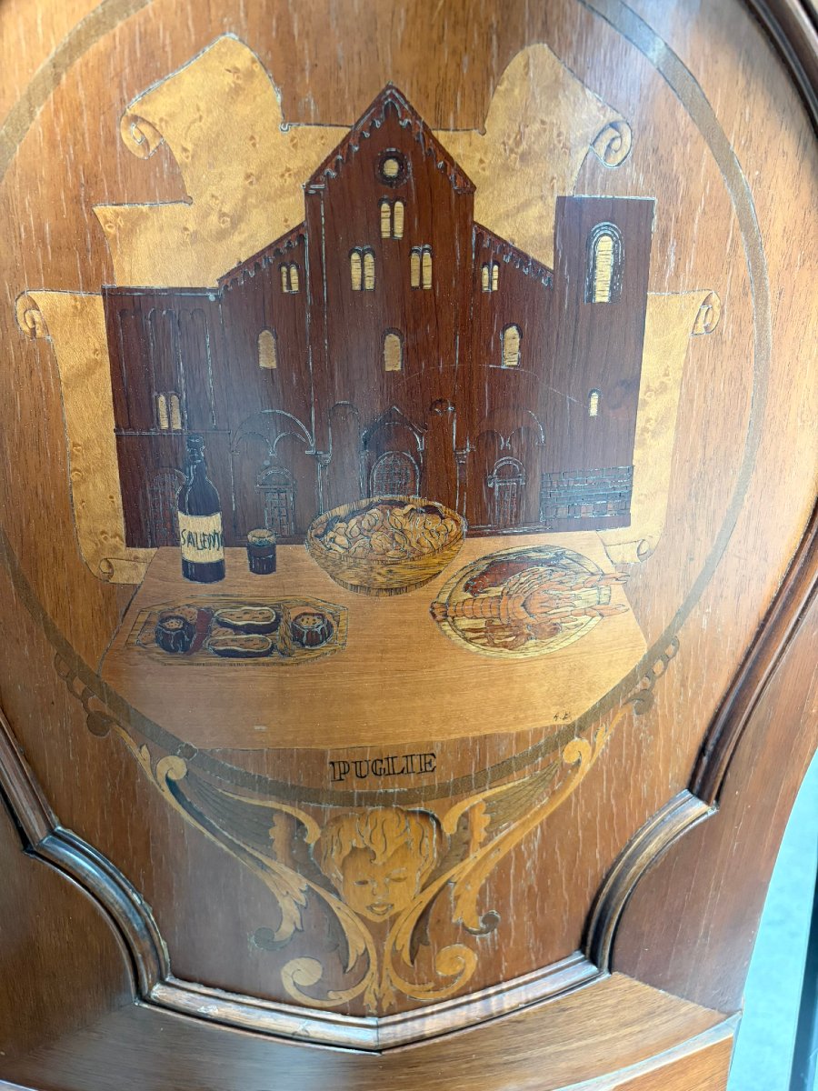 Twelve Inlaid Chairs Depicting Italian Regions-photo-2
