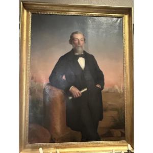 Portrait Of A French Diplomat In The Orient, Signed And Dated P. Dangiers Goujon, 1866