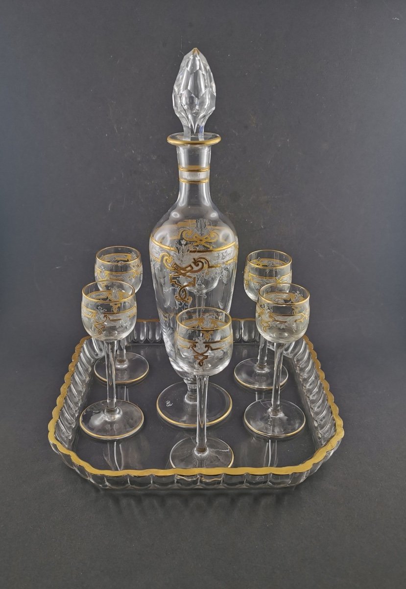 Crystal Liqueur Service From Saint Louis Late Nineteenth-photo-2