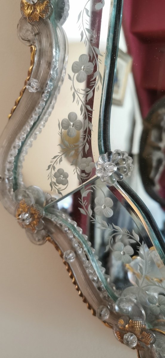 Venetian Murano Mirror With Arms Of Light-photo-1
