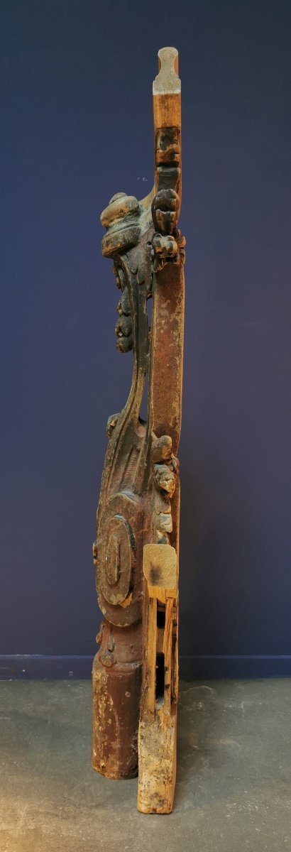 Departure Of Staircase Banister In Carved Wood 18th Century-photo-4