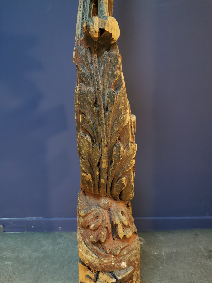 Departure Of Staircase Banister In Carved Wood 18th Century-photo-2