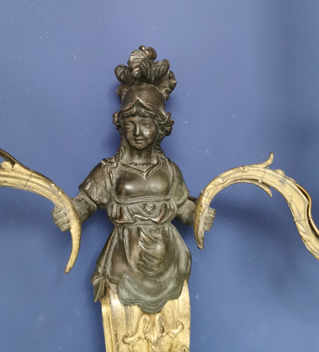 Pair Of 19th Century Bronze Wall Lamps