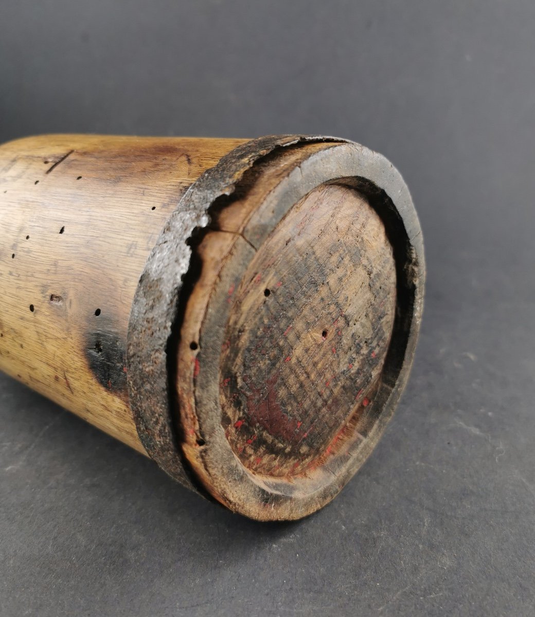 Bouteille En Bois Art Populaire XIXéme-photo-3