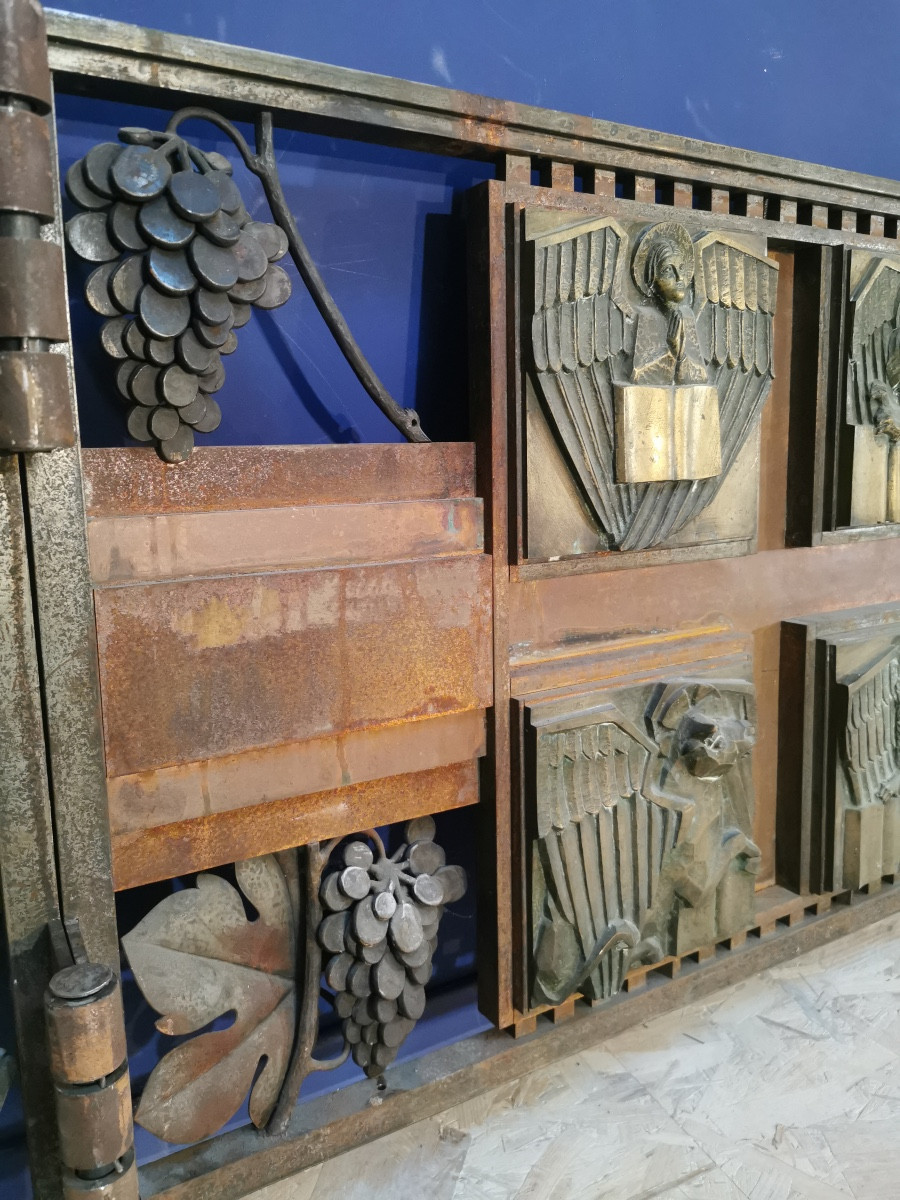 Bernardin Wrought Iron And Copper Choir Grille, Clermont Ferrand-photo-1