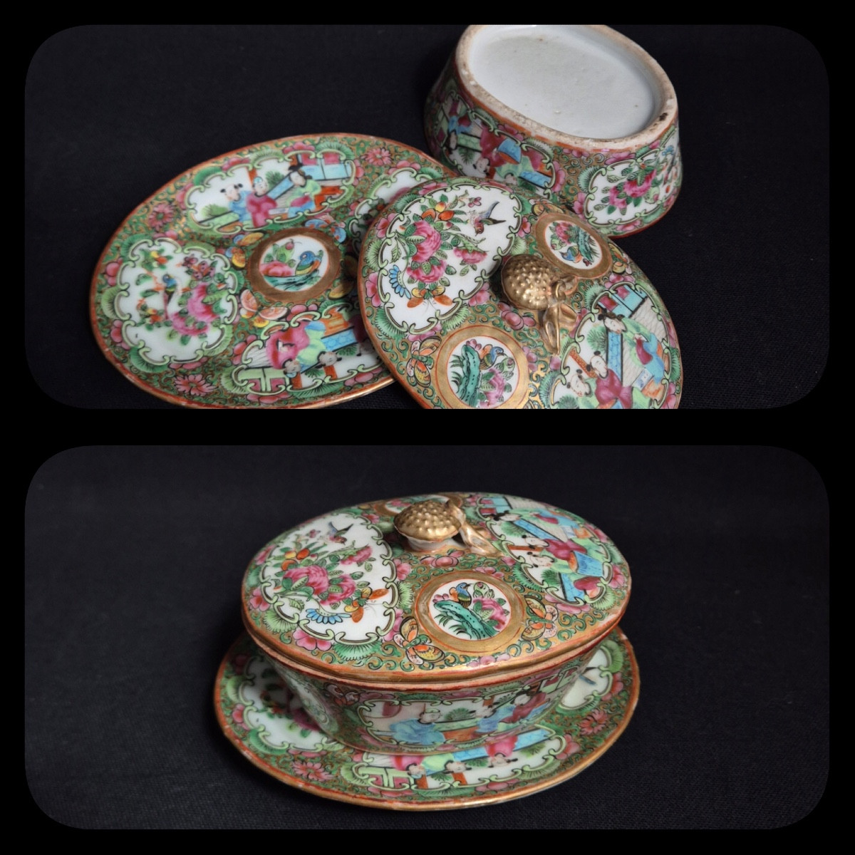 19th Century Canton Porcelain Tea Set-photo-4