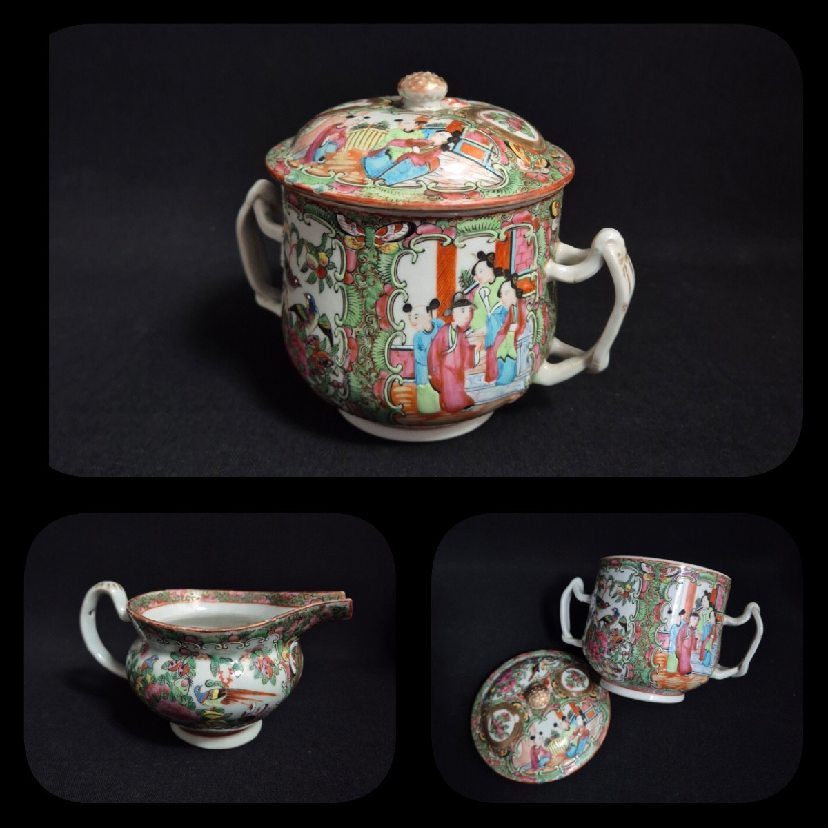 19th Century Canton Porcelain Tea Set-photo-2