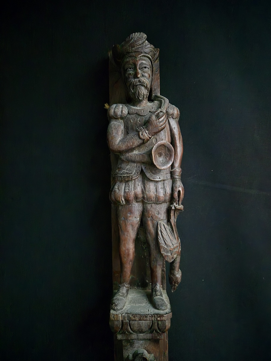 Pair Of Pilasters, Flanders 17th Century 115 Cm-photo-2