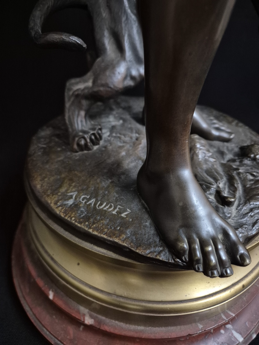 "the Belluaire" Bronze By Adrien Gaudez-photo-5