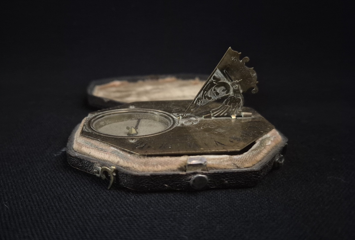 Compass And Sundial Guibout In Paris 18th Century-photo-2