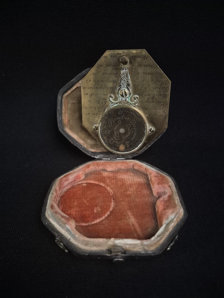 Compass And Sundial Guibout In Paris 18th Century-photo-3