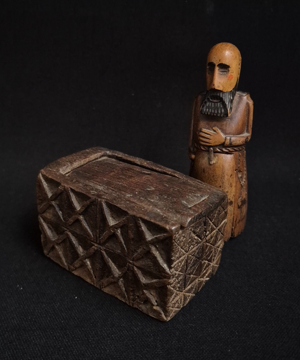 19th Century Alps Miniature Monoxyl Box