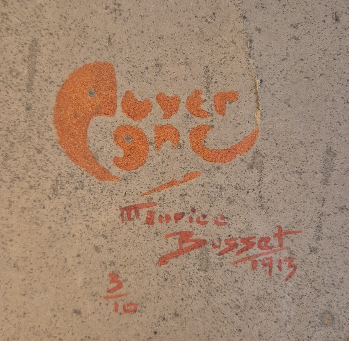 Grand pochoir costume auvergnat par Maurice BUSSET-photo-3