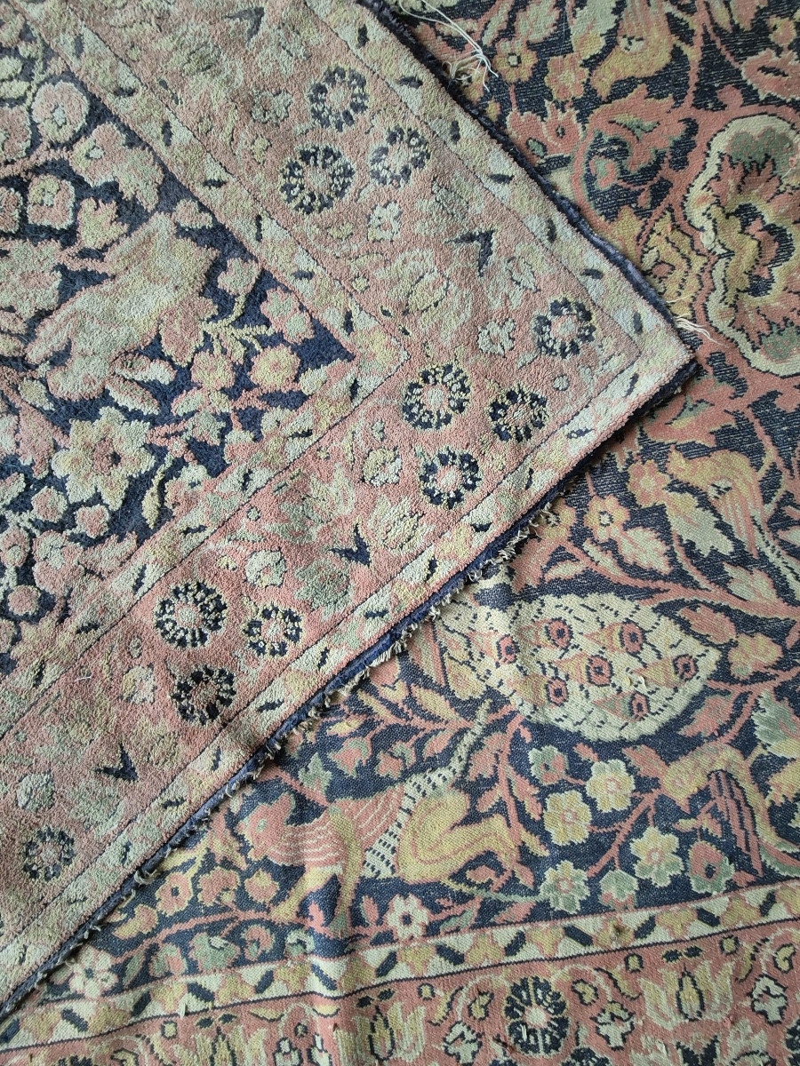 tapis de prière qajar à décors animalier-photo-2