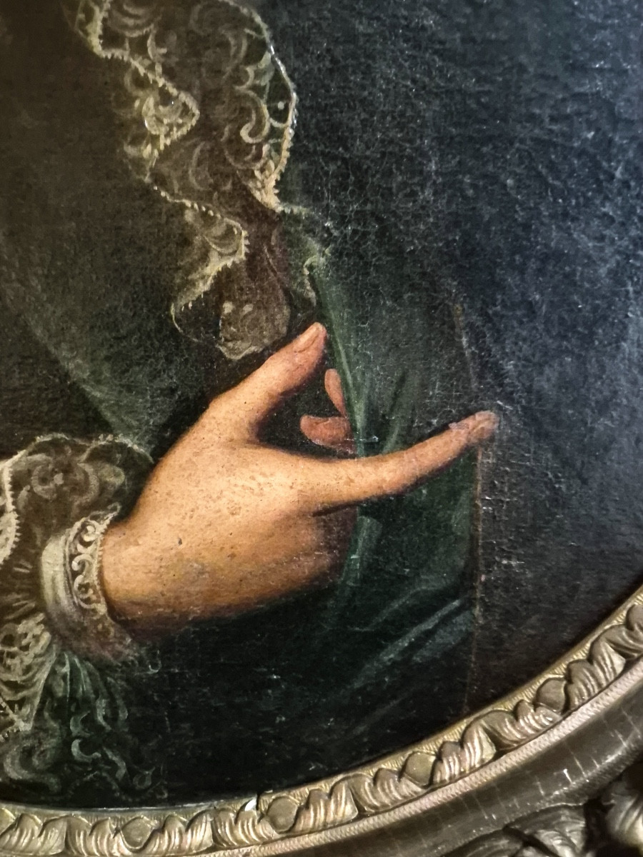 portrait d'un gentilhomme a la perruque XVIIe-photo-3