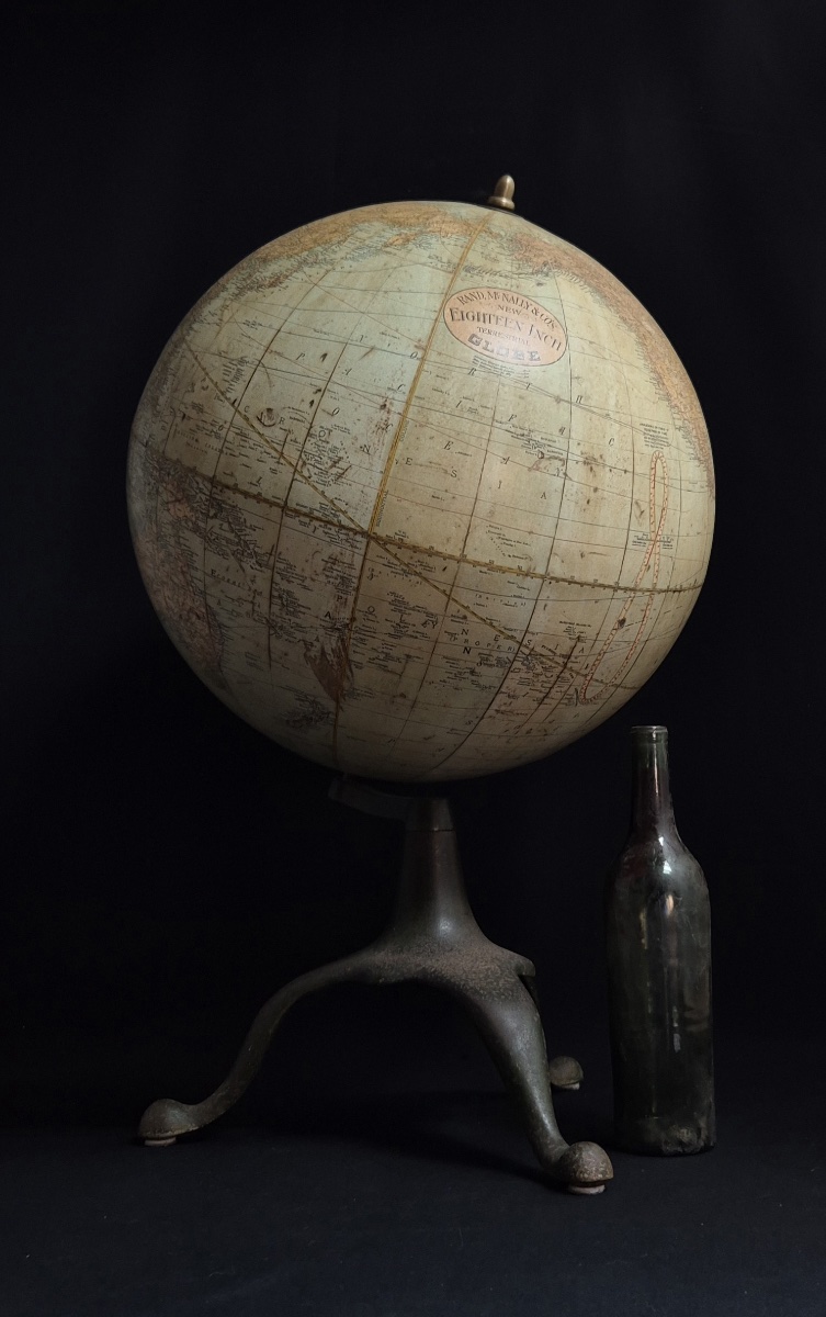 Globe terrestre de  18 pouces par Rand McNally & co cira 1900-photo-3