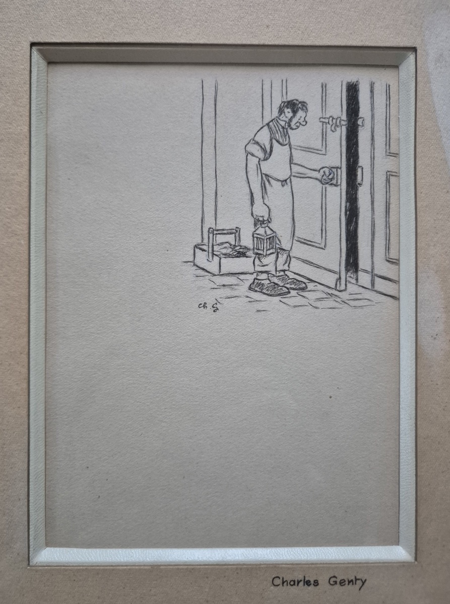 4 Original Drawings By Caricaturist Charles Genty-photo-2