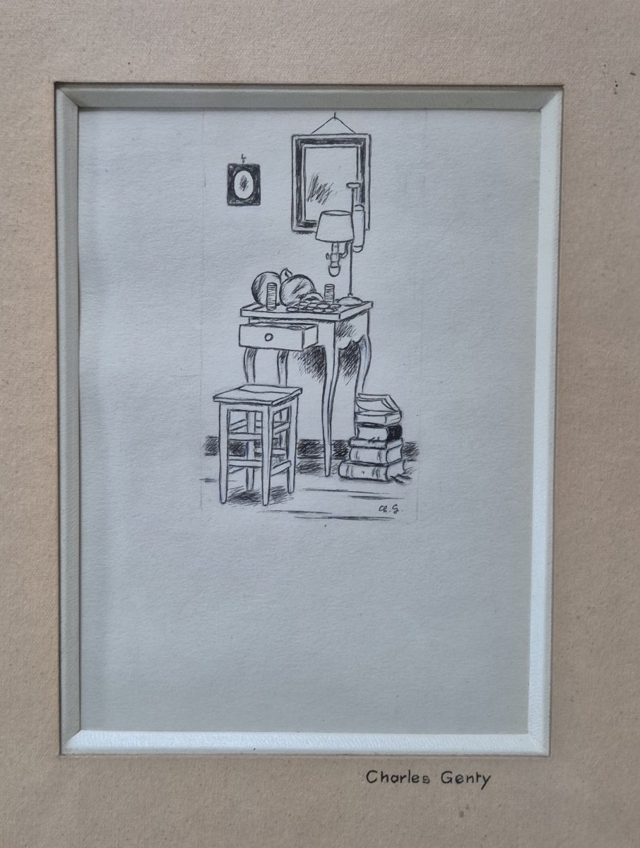 4 Original Drawings By Caricaturist Charles Genty-photo-3