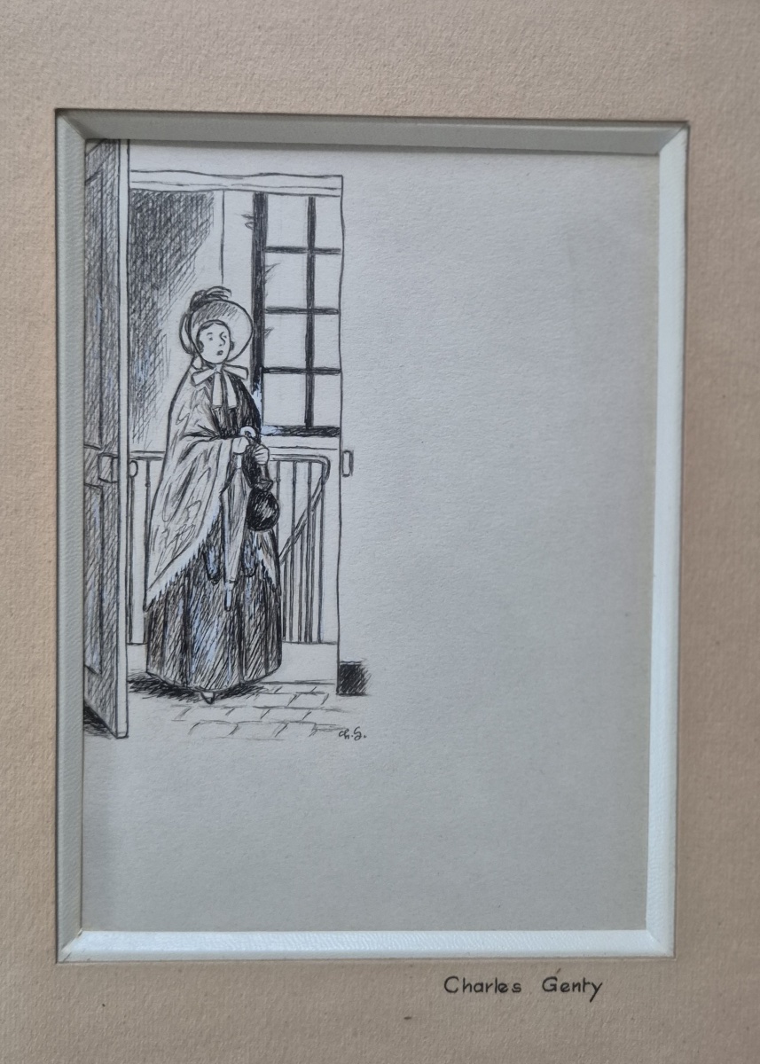 4 Original Drawings By Caricaturist Charles Genty-photo-4