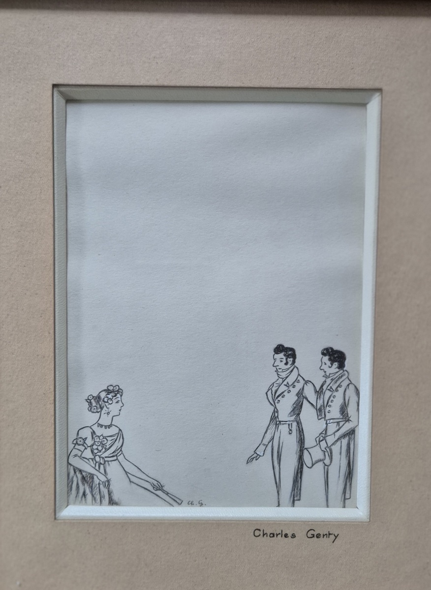 4 Original Drawings By Caricaturist Charles Genty-photo-1