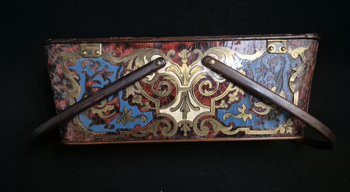  Nécessaire de Couture de Voyage en Forme de Panier – Époque Napoléon III, XIXe siècle-photo-3