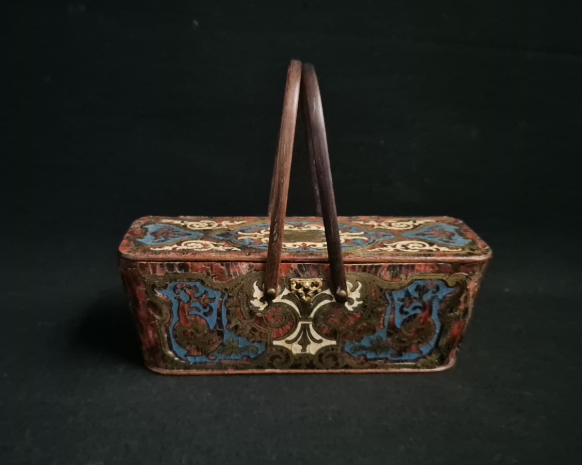  Nécessaire de Couture de Voyage en Forme de Panier – Époque Napoléon III, XIXe siècle-photo-7
