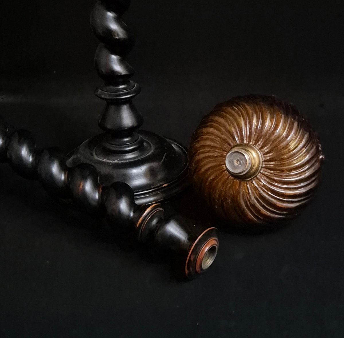 ​Paire de Lampes à Pétrole Fin XIXe 65 cm-photo-2