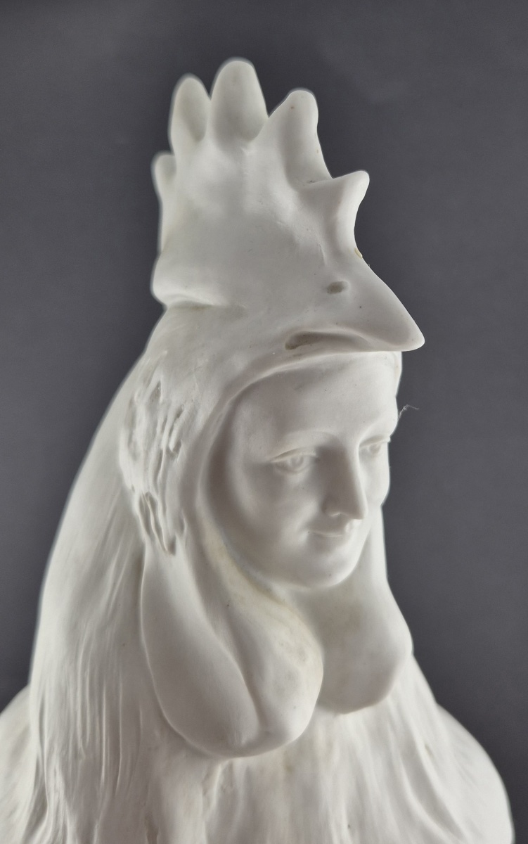 Coq Anthropomorphe en Biscuit de Porcelaine  Fin XIXe siècle-photo-5